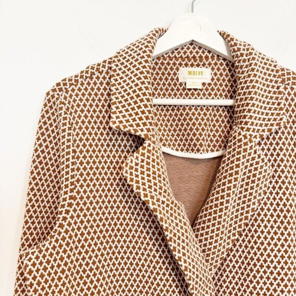 Maeve Cropped Knit Blazer Jacket Anthropologie Office Academia Work Preppy Large - Picture 5 of 12